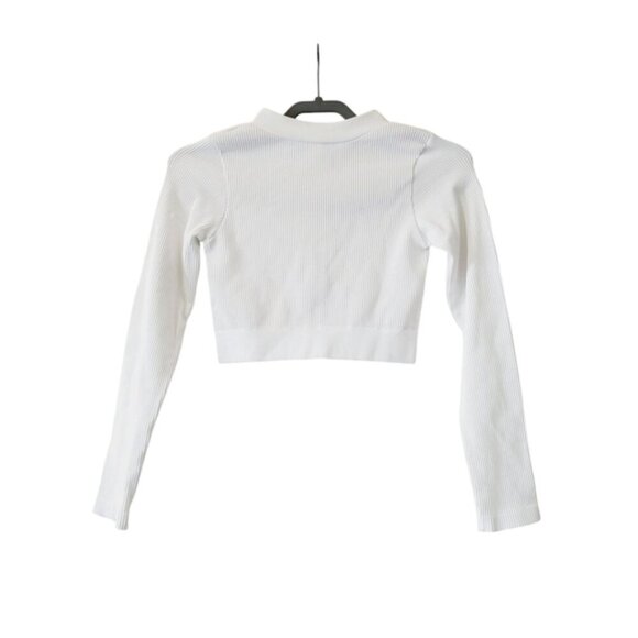 Sommer Ray White Cropped Compression Zip Workout Gym Jacket M - Picture 3 of 8